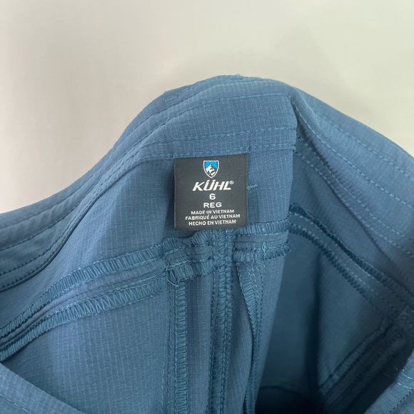 Women’s Kuhl Horizn Skinny Pants Cargo REFLEX SOFTSHELL Blue Side Pockets Sz 6 - Picture 2 of 9